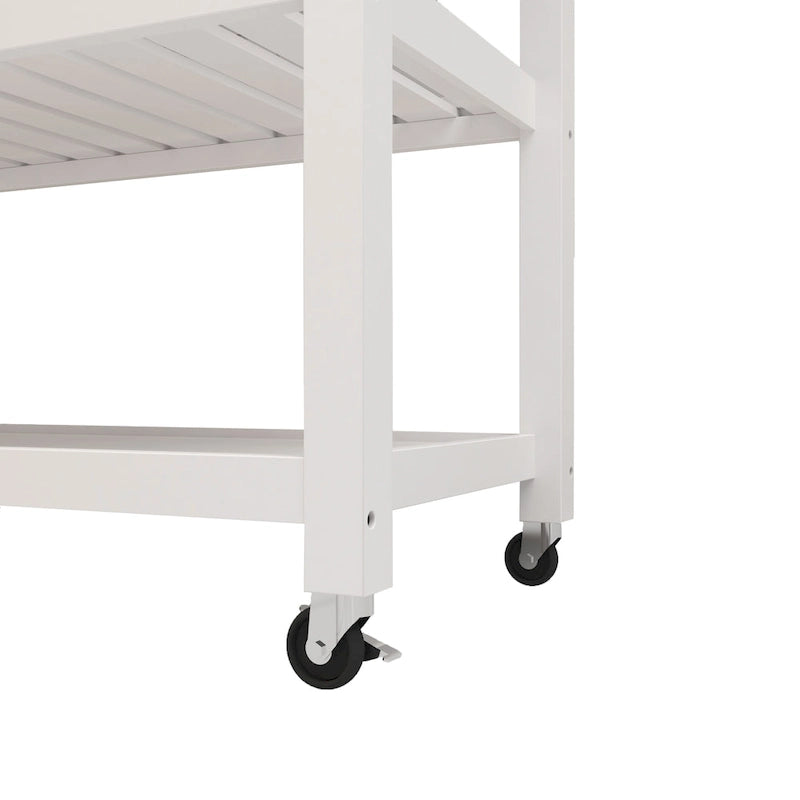 Stainless Steel Top Kicthen Cart With Two Drawers