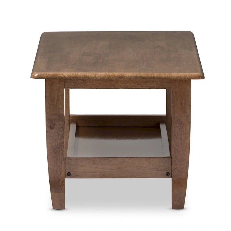Baxton Studio Phanessa Mid-century Modern Walnut Finished Wood Coffee Table