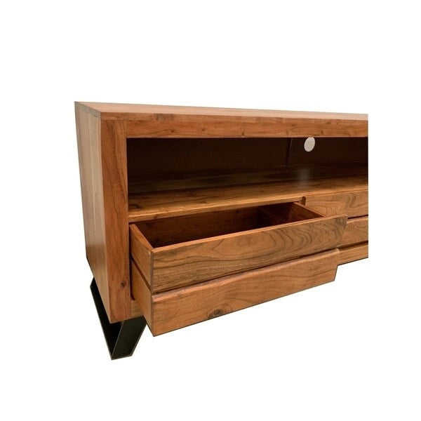 Handmade Solid Acacia Wood Live Edge TV Console