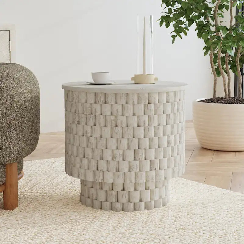 25-inch Round End Table, 25"W x 25"D x 23"H