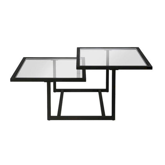Silver Orchid Solm Two-Tier Blackened Bronze Coffee Table