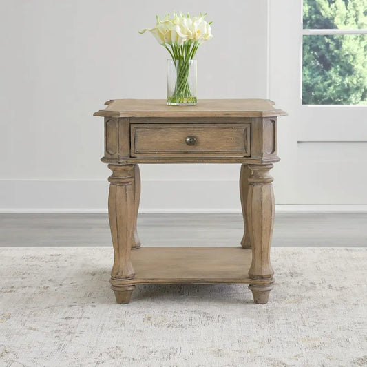 Magnolia Manor End Table for Living Room- 2 Finish Options - W24 x D28 x H24