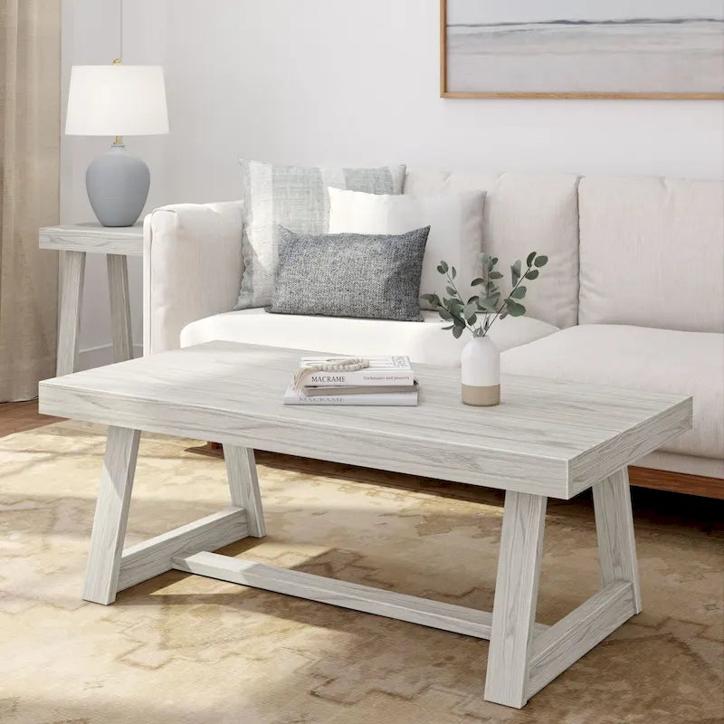 Plank and Beam Classic Rectangular Trestle Leg Coffee Table - 48