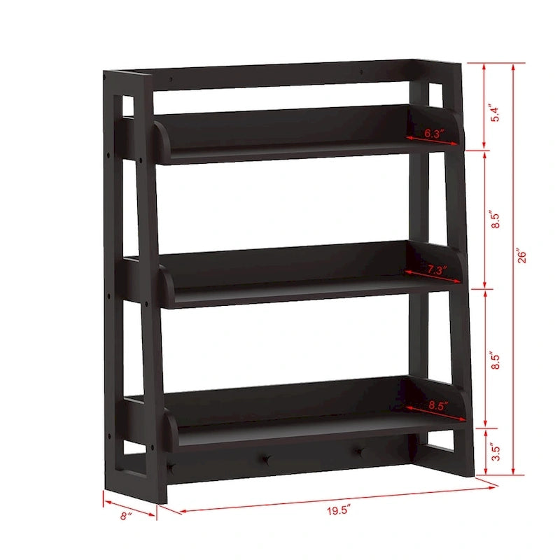 UTEX 3 Tier Bathroom Shelf Wall Mounted with Towel Hooks, Bathroom Organizer Shelf Over The Toilet