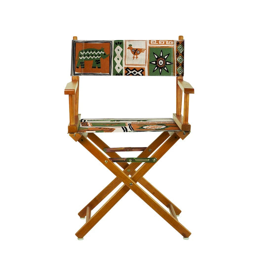 18 Director's Chair Honey Oak Frame-Congo BongoNatural - 21.75W x 17D x 33.75H