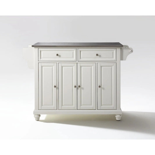 Crosley Cambridge Stainless Steel Top Full Size Kitchen Island/Cart - 18d x 51.5w x 36h