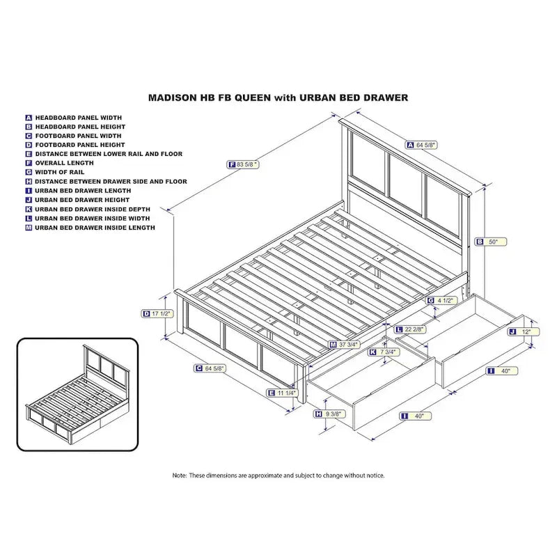White Queen Platform Bed with Storage Drawers