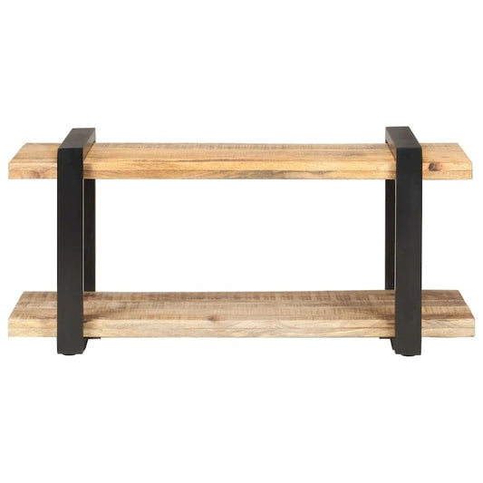 vidaXL TV Stand 35.4 x15.7 x15.7 Rough Mango Wood