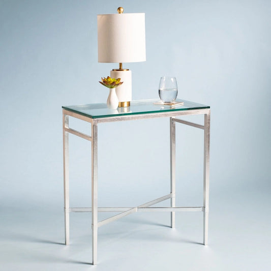SAFAVIEH Couture Vallie Side Table - 22 W x 13 D x 25 H - 22Wx13Dx25H