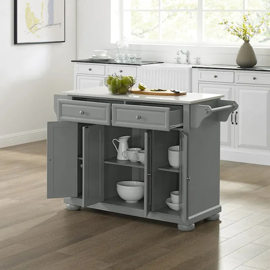 Crosley Alexandria Granite Top Kitchen Island - 18d x 51.5w x 36h