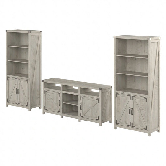 Cottage Grove TV Stand for 70 Inch TV with Bookcases by Bush Furniture