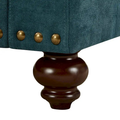 37.2  Chenille Upholstered Accent Chair with Nailheads
