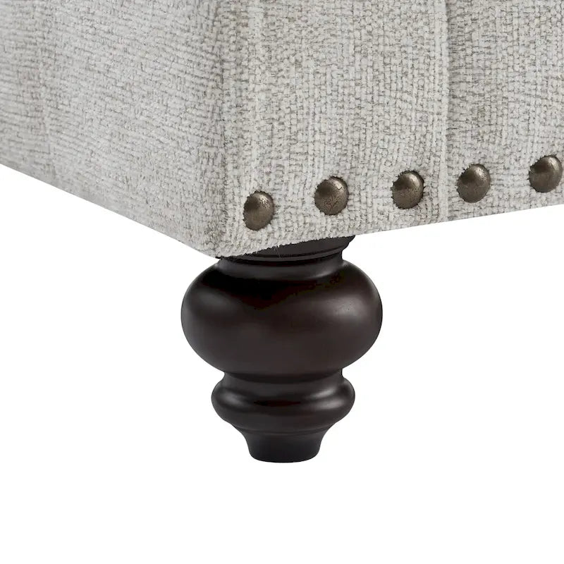 37.2  Chenille Upholstered Accent Chair with Nailheads