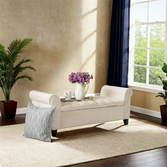 Hayes Armed Storage Bench