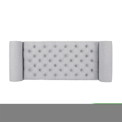 Upholstered Storage Bench with Arms and Concealed Compartment