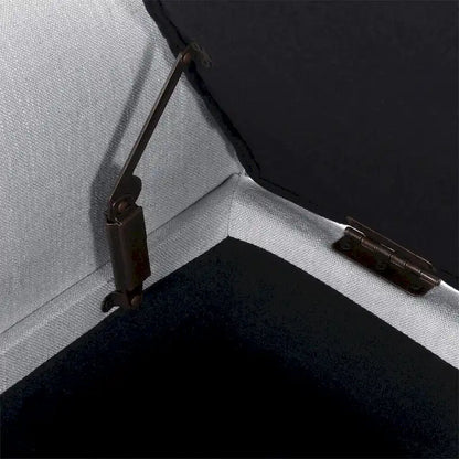 Upholstered Storage Bench with Arms and Concealed Compartment