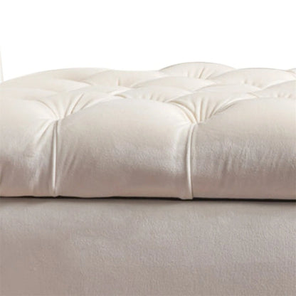 Upholstered Storage Bench with Arms and Concealed Compartment