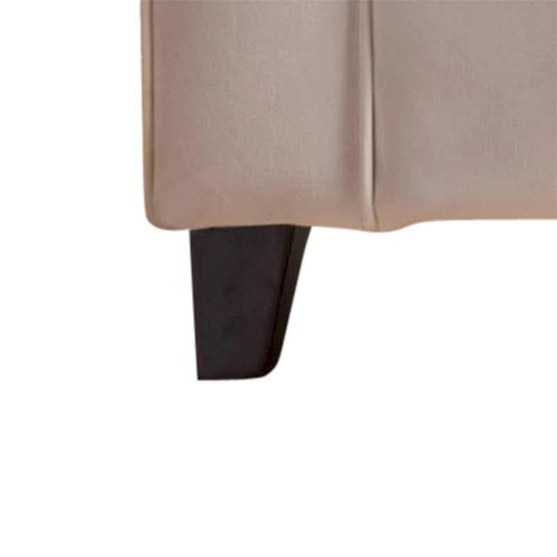 Upholstered Storage Bench with Arms and Concealed Compartment