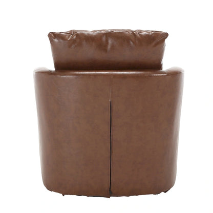 Swivel Barrel Chair, Comfy Round Accent Sofa Chair for Living Room, 360 Degree Swivel Barrel Club Chair, Leisure Arm Chair