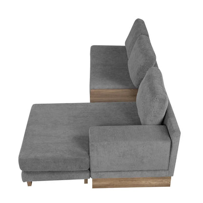 L-shaped Sofa Sectional Sofa with Two USB Ports