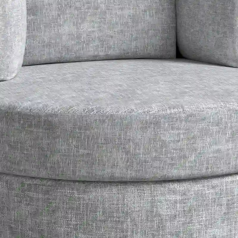 Chenille Swivel 34.7  Wide Soft Modern Upholstered Accent Chair