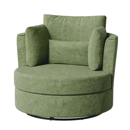 Chenille Swivel 34.7  Wide Soft Modern Upholstered Accent Chair