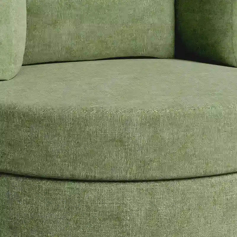 Chenille Swivel 34.7  Wide Soft Modern Upholstered Accent Chair