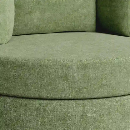 Chenille Swivel 34.7  Wide Soft Modern Upholstered Accent Chair