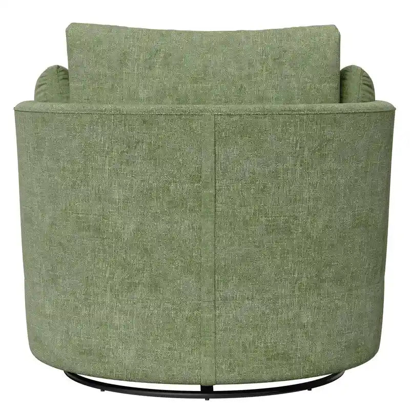 Chenille Swivel 34.7  Wide Soft Modern Upholstered Accent Chair