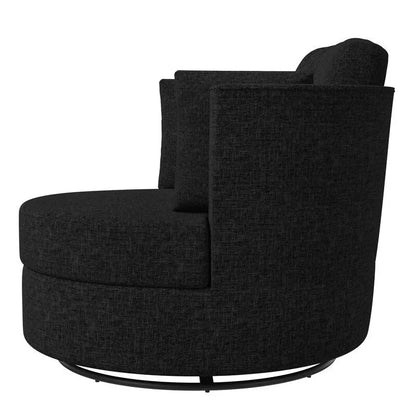 Chenille Swivel 34.7  Wide Soft Modern Upholstered Accent Chair