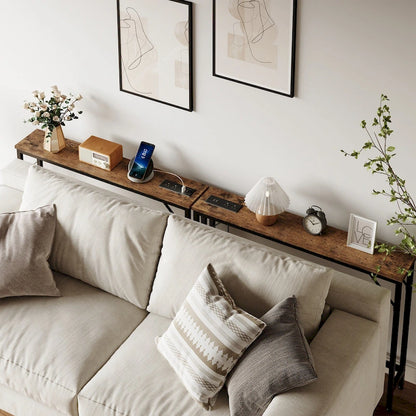 5.9 Narrow Sofa Table with Outlets