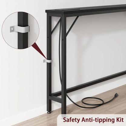 5.9 Narrow Sofa Table with Outlets