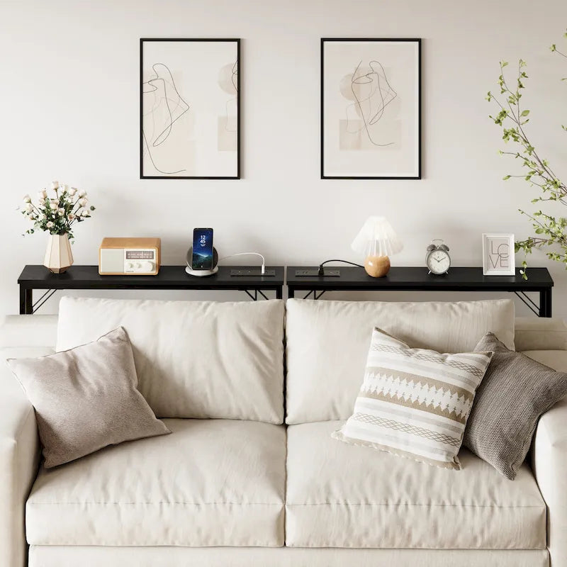 5.9 Narrow Sofa Table with Outlets