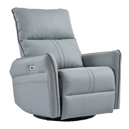 Power Swivel Rocker Recliner Chair for Adults, 270 Swivel Rocking Recliner Chair,Electric Small Recliners, for Living Room