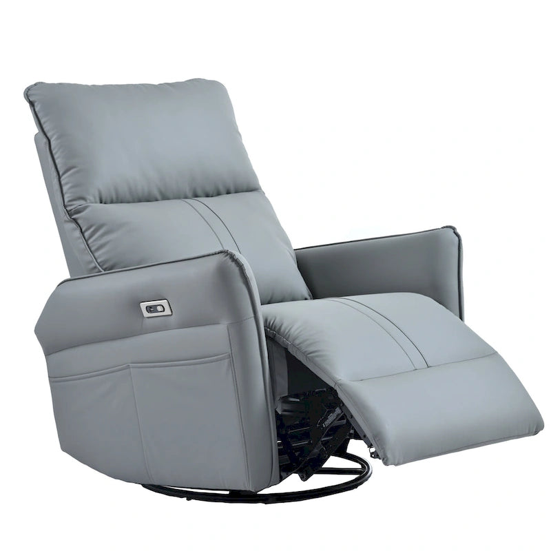 Power Swivel Rocker Recliner Chair for Adults, 270 Swivel Rocking Recliner Chair,Electric Small Recliners, for Living Room