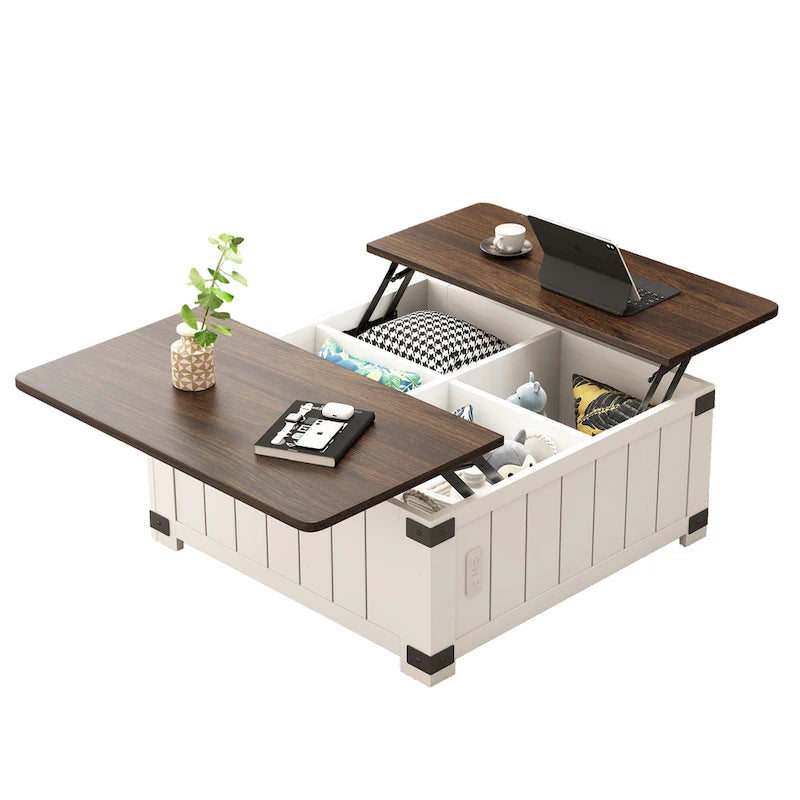 Farmhouse Lift Top Coffee Table with Storage