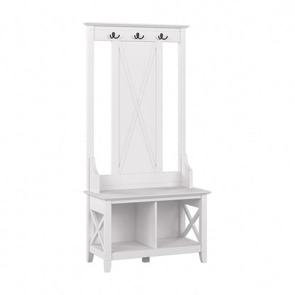 Key West Hall Tree with Shoe Storage Bench by Bush Furniture