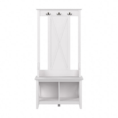 Key West Hall Tree with Shoe Storage Bench by Bush Furniture