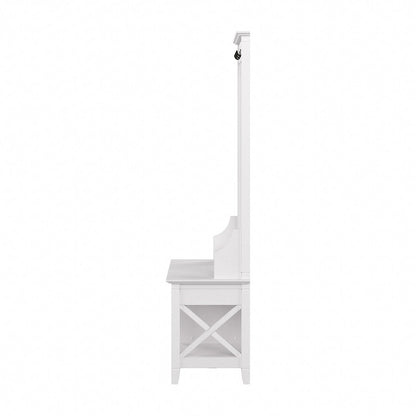 Key West Hall Tree with Shoe Storage Bench by Bush Furniture