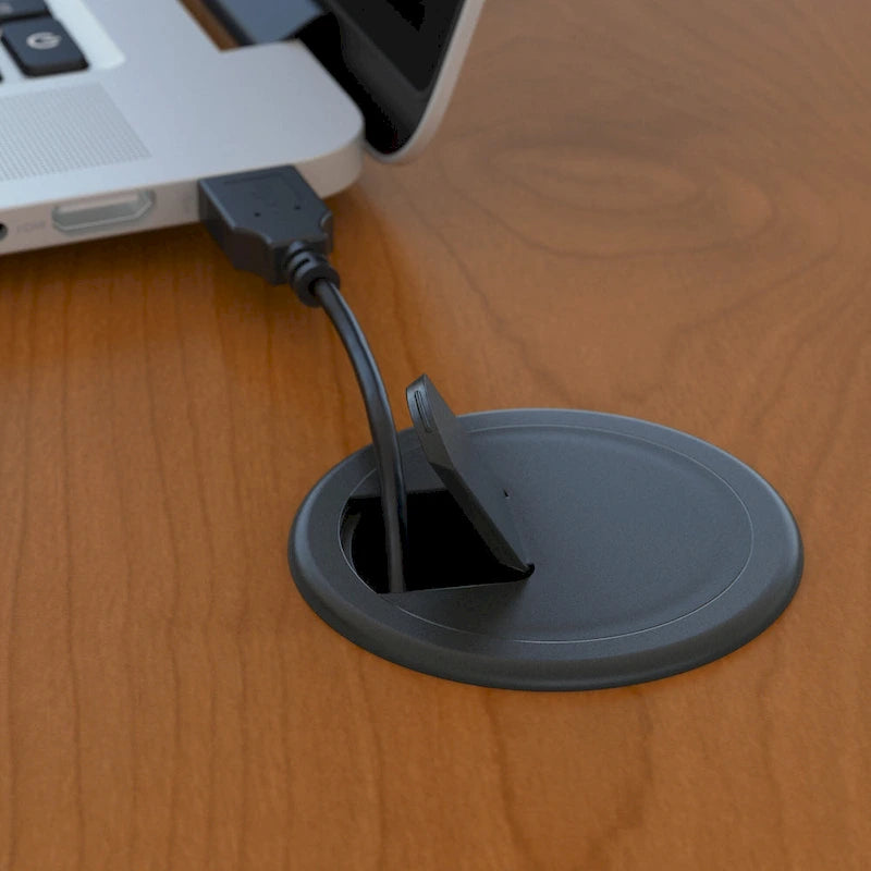 72W L Shaped Desk with Mobile File Cabinet - Mocha Cherry