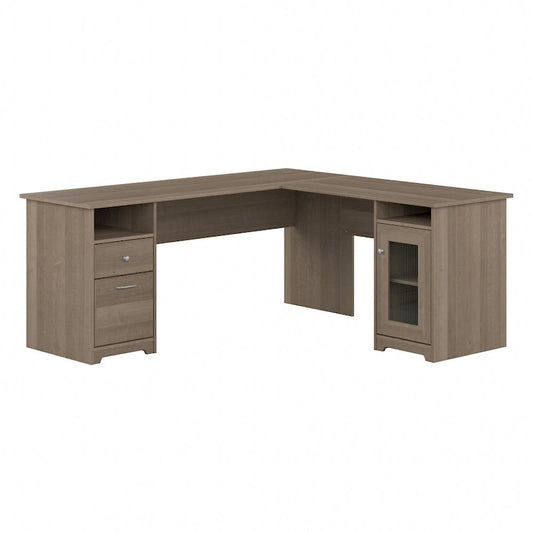 Cabot 72W L Shaped Computer Desk with Storage by Bush Furniture