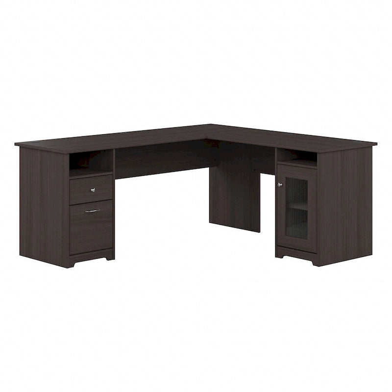 Cabot 72W L Shaped Computer Desk with Storage by Bush Furniture