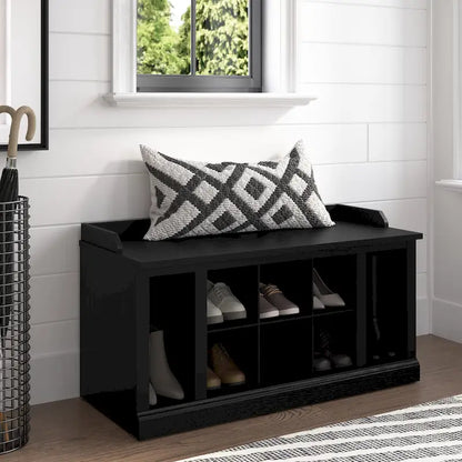 Woodland 40W Shoe Storage Bench with Shelves by Bush Furniture