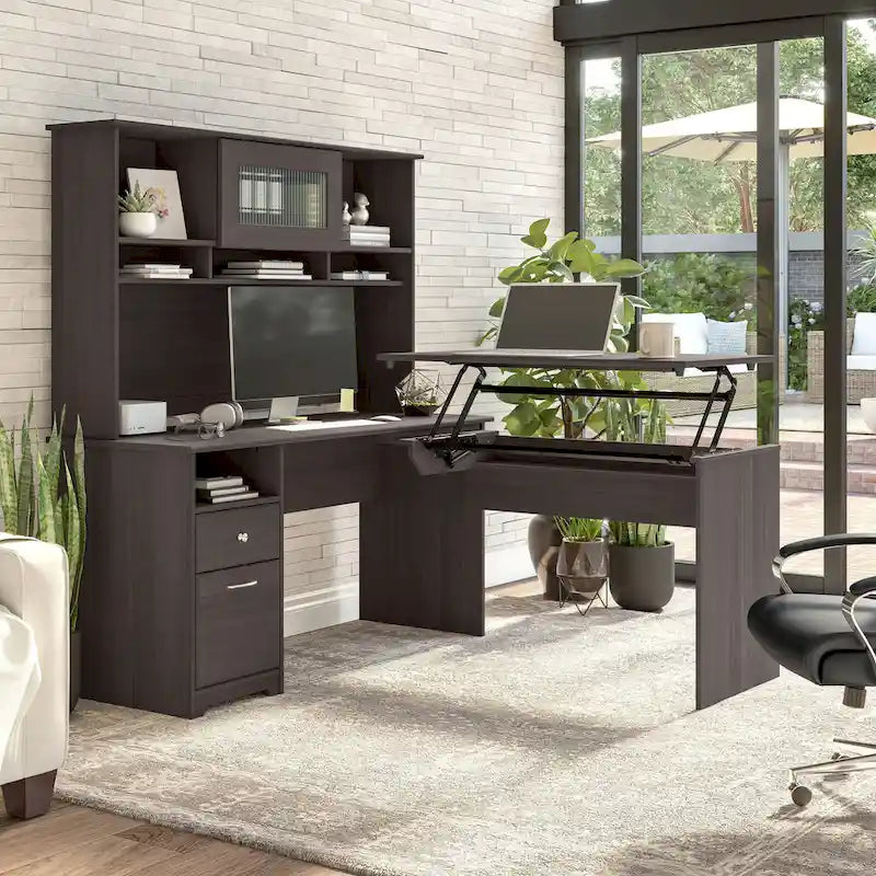Bush Furniture Cabot 60W Computer Desk with Drawers and Storage