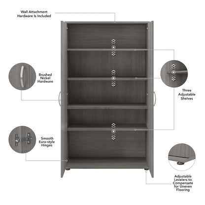 Bush Business Furniture Universal Tall Storage Cabinet with Shelves