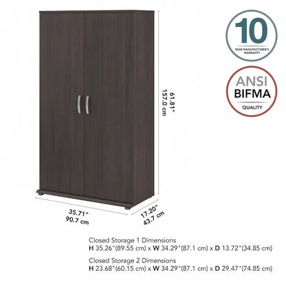 Bush Business Furniture Universal Tall Storage Cabinet with Shelves