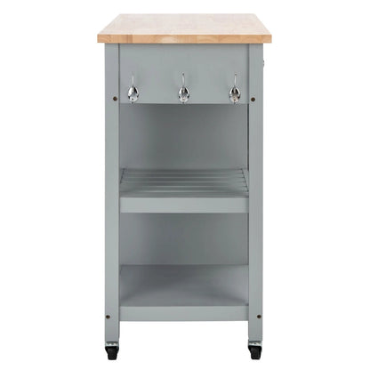 SAFAVIEH Fawn 1-Door 2-Drawer 2-Shelf Kitchen Cart - 33.5 W x 16.9 L x 35 H - 33Wx17Dx35H