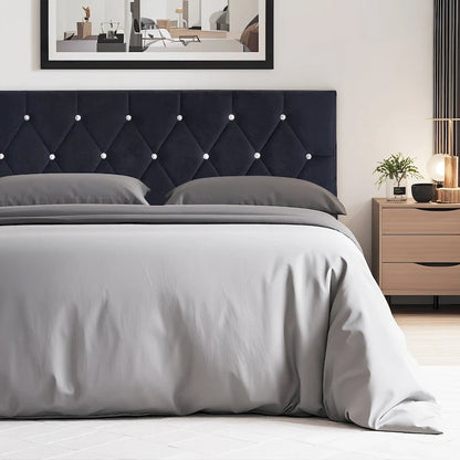 Upholstered Headboard, Diamond Tufted Adjustable Headboard from 39.8  to 49.8 , Queen Headboard/ King Headboard