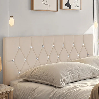 Upholstered Headboard, Diamond Tufted Adjustable Headboard from 39.8  to 49.8 , Queen Headboard/ King Headboard
