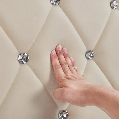 Upholstered Headboard, Diamond Tufted Adjustable Headboard from 39.8  to 49.8 , Queen Headboard/ King Headboard